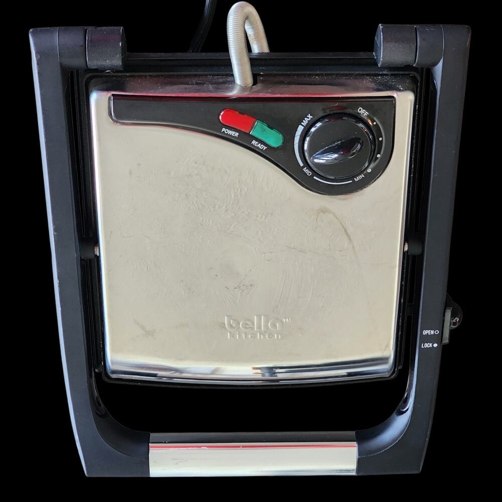 Bella Kitchen Panini Grill 1400W StainlessSteel Press Sandwich Maker ModelYDE811